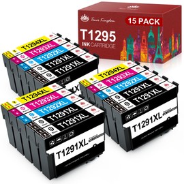 Toner Kingdom T1295 Multipack Compatible Ink Cartridge for T1291 T1292 T1293 T1294 for Epson WF 3520 Stylus SX435W SX235W SX525WD SX425W Stylus Office BX535WD BX305FW (6Black 3Cyan 3Magenta 3Yellow)