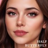 QUNETY Half Lashes False Half Eyelashes Cateye Wispy Lash Natural