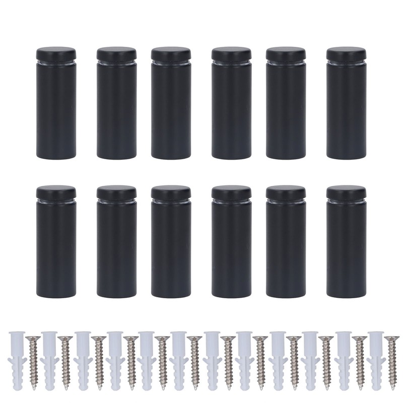 12Pcs Standoff Screw Stainless Steel 19x50mm Wall Mount Advertising Fastener