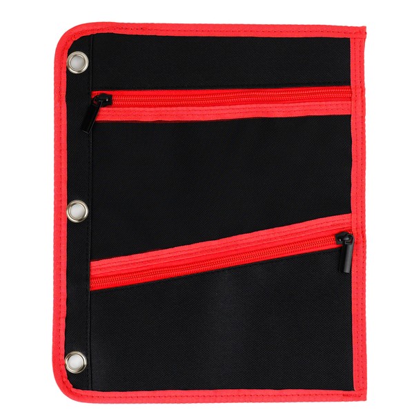 Enday Large Pencil Pouch For 3 Ring Binder, 3-Pocket Flat
