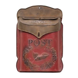 CWI Gifts Vintage Rusted Post Box - Mailbox Wall Mount - Functional Mailbox for Kids and Adults - Indoor/Outdoor Mailboxes & Accessories - 15. 5" H x 10. 75" W x 3. 25 D