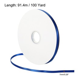 PATIKIL 0.28 Inch Wide 100 Yards Satin Ribbon, Double Face Solid Crafts Roll for Party Home DIY Wrapping Decoration Violet Blue