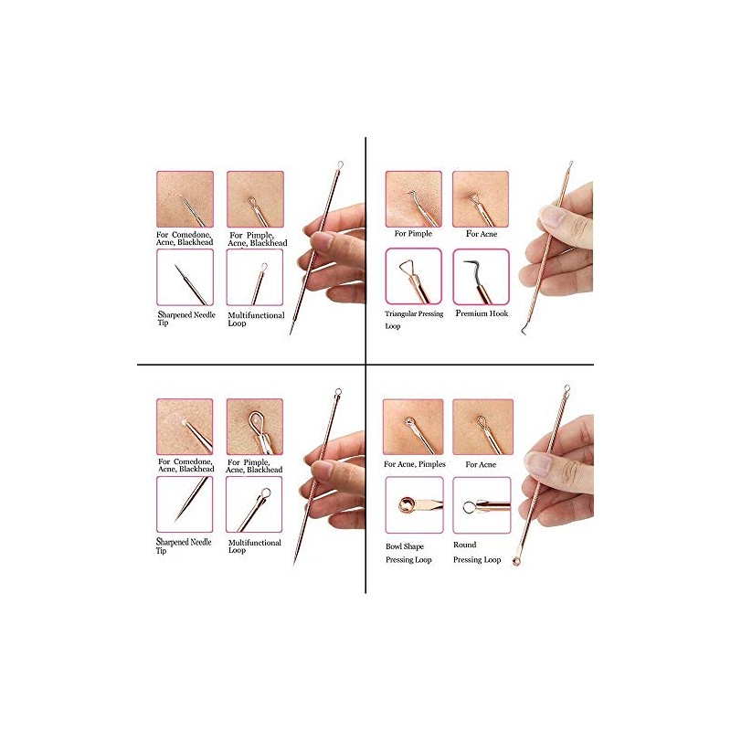 Blackhead Remover Pimple Comedone Extractor Tool Acne Kit - Treatment