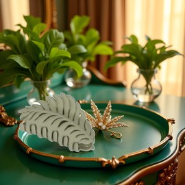 Hair Clip, 1Pc Green Leaf-shaped Hair Clip with Many Teeth, Big Claw Clips, 3.5 Inch, Non slip Leaves Hair Catch Barrette Jaw Clamp Hairpins for Women Girls, Hair Accessories