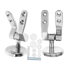 PENIKOKO Zinc Alloy Toilet Seat Hinges Set with Screws Soft Close Automatic Closure for Toilet Lid Easy Assembly Durable Replacement Parts for Bathroom