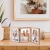 Three Photo Frame | Rustic Hinged Trifold Frame | Family