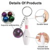 YARUJING Pack of 8 Mini Bowling Key Fob Bowling Pins