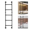 Wall/Floor-Mounted Bunk Bed Ladder, Basement Window Well Egress Ladder, Metal