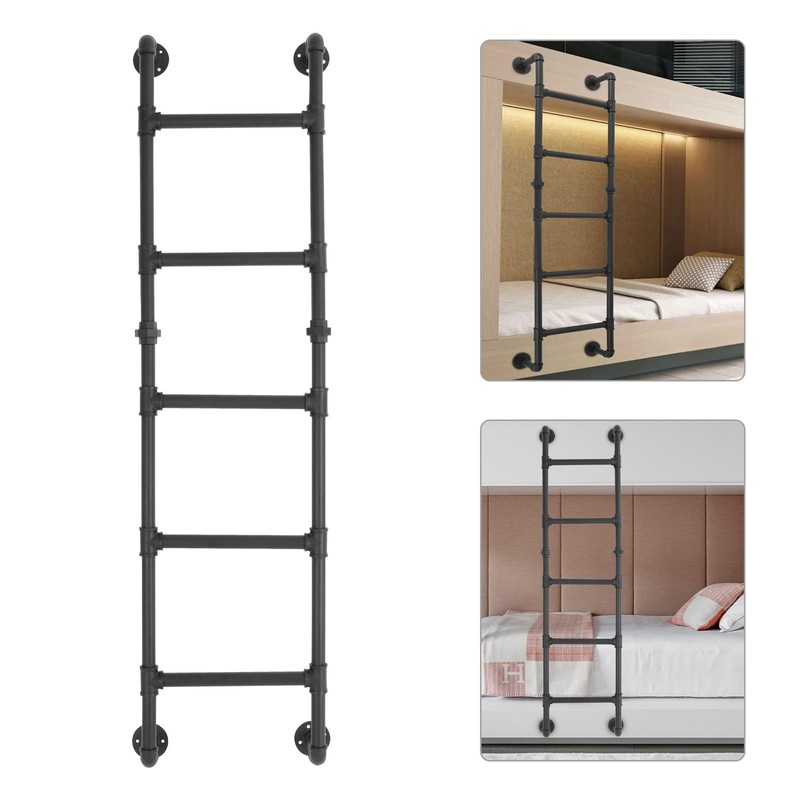 Wall/Floor-Mounted Bunk Bed Ladder, Basement Window Well Egress Ladder, Metal
