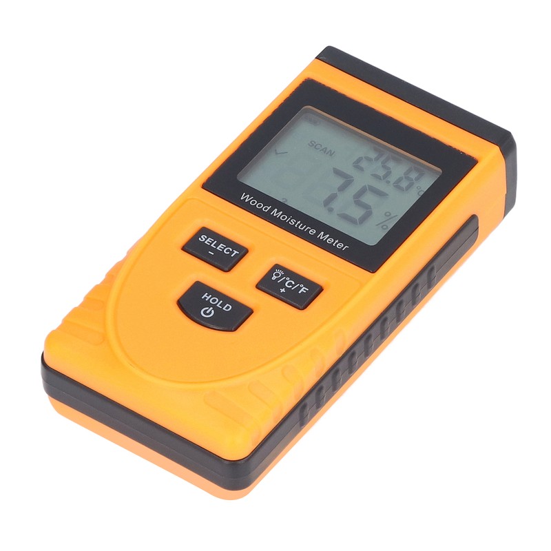 Inductive Wood Moisture Meter High Accuracy LCD Display Lumber Moisture