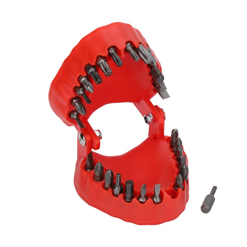Denture Drill Bit Holder Teeth Model Shaped Full Opening Screwdriver