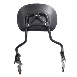 XKMT-Adjustable Backrest Sissy Bar w/pad Compatible With Harley Electra Glide/CVO Gloss Black [B01MYO59T8]