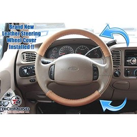 2003-2007 Ford F-350 King Ranch Leather Steering Wheel Cover with Needle & Thread, King Ranch