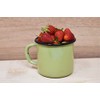Madacha 2 x 250ml Metal Enamel Mugs Lime Green