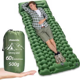 Self Inflating Mattress,Camping Mat,With Pillow,Built-In Foot Pump,15cm Thick Sleeping Mat,Durable And Compact Waterproof Camping Mattress For Camping, Backpacking,Hiking And Tent Trap Trips