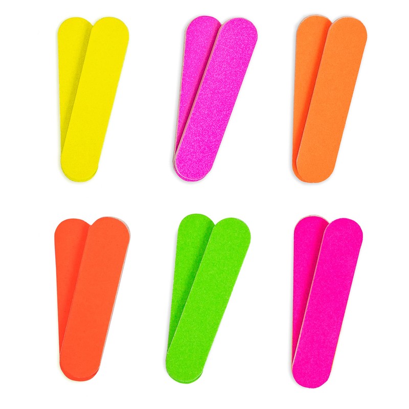Colorido Neon Girly Mini Limas de uas (1 docena) ZMOI