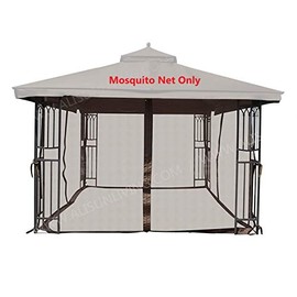 ALISUN Universal 12' x 12' Gazebo Mosquito Netting (Brown)
