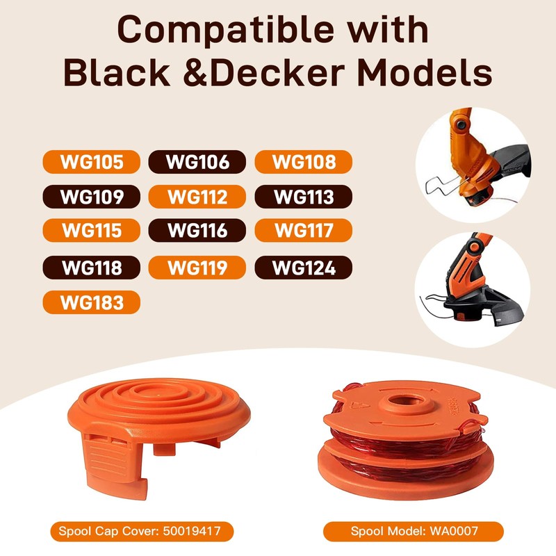 Cilivo WA0007 / 50022833 Replacement Line Trimmer Spool for Worx