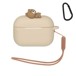 Wonhibo for Airpods Pro 2 Case, Cute Silicone Cover for Airpod Pro 2nd with Keychain (Bear)