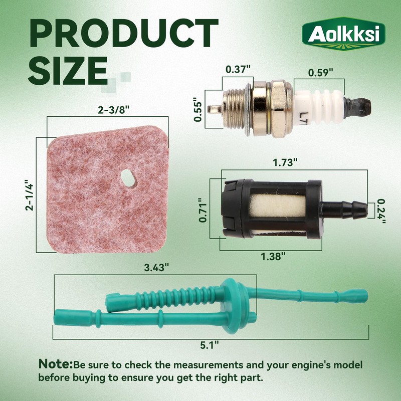 AOLKKSI FS55R Air Filter Fuel Line Primer Bulb Tune Up