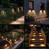 Peasur 8 Pack Solar Fence Lights Outdoor, Railing Light Solar
