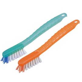 Azuma Brush, Various Usable Scrubbing Brush, 2 Color Set, 1.1 x 1.6 x 8.7 inches (2.7 x 4 x 22 cm), Durable Brush That Can Remove Dirt Around The House