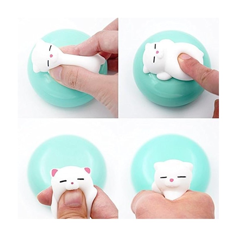 Squishies Kawaii, 4 Pcs Cat Squishy Mini Squishies Stress Mochi