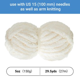 8 Pack Chunky Chenille Yarn for Crocheting & Knitting, 29.5yds 5 oz Each Skein Soft Fluffy Kitting Yarn Set, Thick Velvet Plush Yarn for Handcrafts Weaving Making Blankets