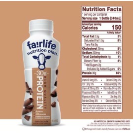 Fairlife Nutrition Plan Chocolate Shake - 12 Bottles Protien Shake 12 Pk