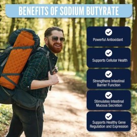 Butirato De Sodio Para La Salud Intestinal Y Cognitiva 600mg Sin Sabor                                                                                
