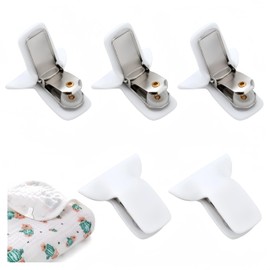 CAASFOOY Duvet Cover Clips, 5pcs Duvet Clips for Comforter Inside, Quickly Install Padded Clips Comforter Blanket Fasteners Strong Hold Quilt Clips, for Preventing Comforters from Shifting Inside