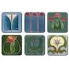 Art Nouveau Tiles Coasters - Square - Set of 6