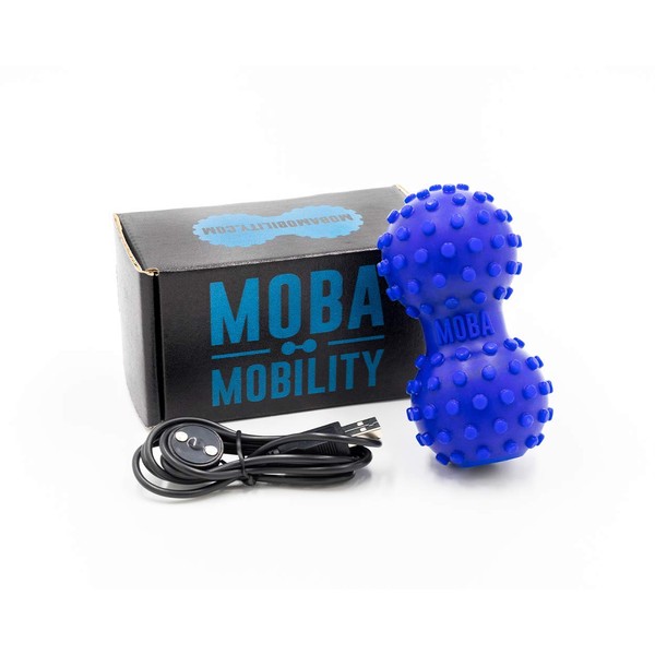 Moba Mobility - Peanut Ball Massage Roller - Vibrating Double Ball Roller Designed for Back, Neck, and Total Body Muscle Relief - Great for Trigger Point Myofascial Release and Still Point Induction