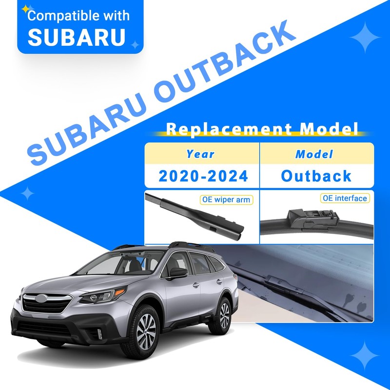 RAINTOK Windshield Wiper Blades Replacement for Subaru Outback 2020 2021