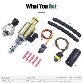 Regulador de presión de inyector de válvula IPR 7.3 y sensor ICP 7.3 Powerstroke con coleta compatible con Ford F250 F350 F450 F550 / Super Duty E350 E450 E550 / Excursion F650 F750 NO#