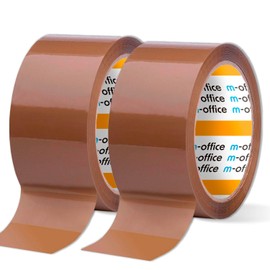 m-office Tape Brown Tape Tape Roll for Cardboard Packaging Shipping Moving and Crafts Safe and Heavy Duty Sealing Tape (22 Pack, 36mm x 120m)