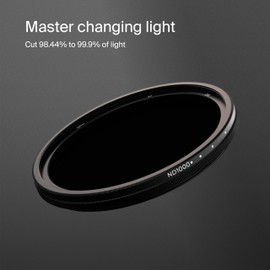 Urth 77mm ND64-1000 Variable ND Lens Filter (Plus+) — 6-10 Stop Range, Ultra-Slim 20-Layer Nano-Coated Neutral Density Filter for Cameras