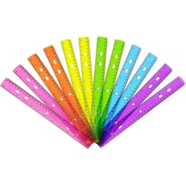12 Piezas Regla, Regla 30 Cm, Se Puede Utilizar En Escuelas, Aulas, Oficinas, Hogares, Bibliotecas, Etc. Muy Adecuado Para Artistas, Arquitectos, Niños, Etc