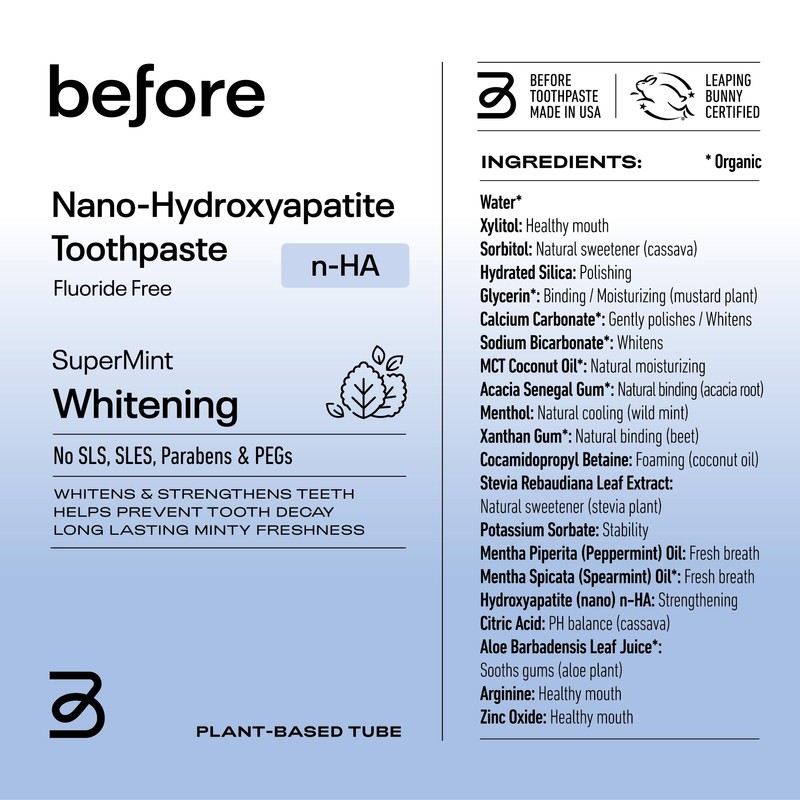Before n-HA Whitening Toothpaste
