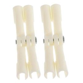 GRIRIW 2pcs Mosquito Net Holder Shade Net Clip Fixing Clamp Bed Canopy Stabilizer Bed Canopy Fixator Net Retainers Portable Net Retainer Stabilizer Replacements Net Fixator Beige Plastic