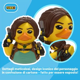 TUBBZ Edizione Scatola: Tomb Raider – 30th Anniversary Lara Croft Anatra Cosplay da Collezione in Vinile – Prodotto Ufficiale per i Fan di Tomb Raider