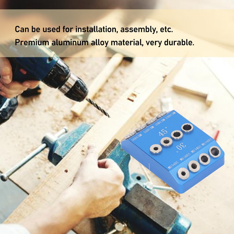 Drill Guide Jig 30 45 90 Degree Aluminum Alloy Angle