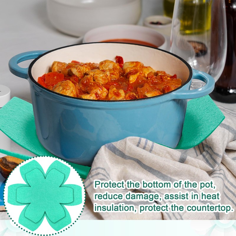 ALLY-MAGIC Pot and Pan Protectors Set, 4PCS Felt 2 Different