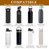 Linkidea Vegan Leather Water Bottle Carrier with Strap Compatible with