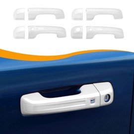 Hoolcar Exterior Door Handle Covers Outside Door Handle Cover Trim Fit for Dodge Ram 2018-2024, White