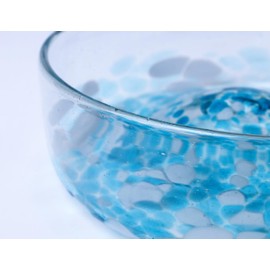 Handmade con Amor Hand Blown Margarita Salt Rimmer, Ocean Bllue - Mexican glassware