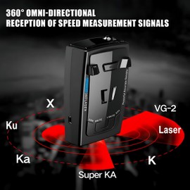 RAD2000 Laser Radar Detectors for Cars,Police Radar Detector with Long Range Detection,Anti-Falsing Circuitry,VG-2 Immune,City & Highway Modes,Led Display-X/K/Ka/KU/ST/CT Band & Laser Detection