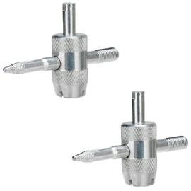 klahh 2 Pcs Tyre Valve Repair Tool 4 in 1 Tire Valve Stem Removal Tool Valve Core Remover Tool for Bicycle Car Motorcycle