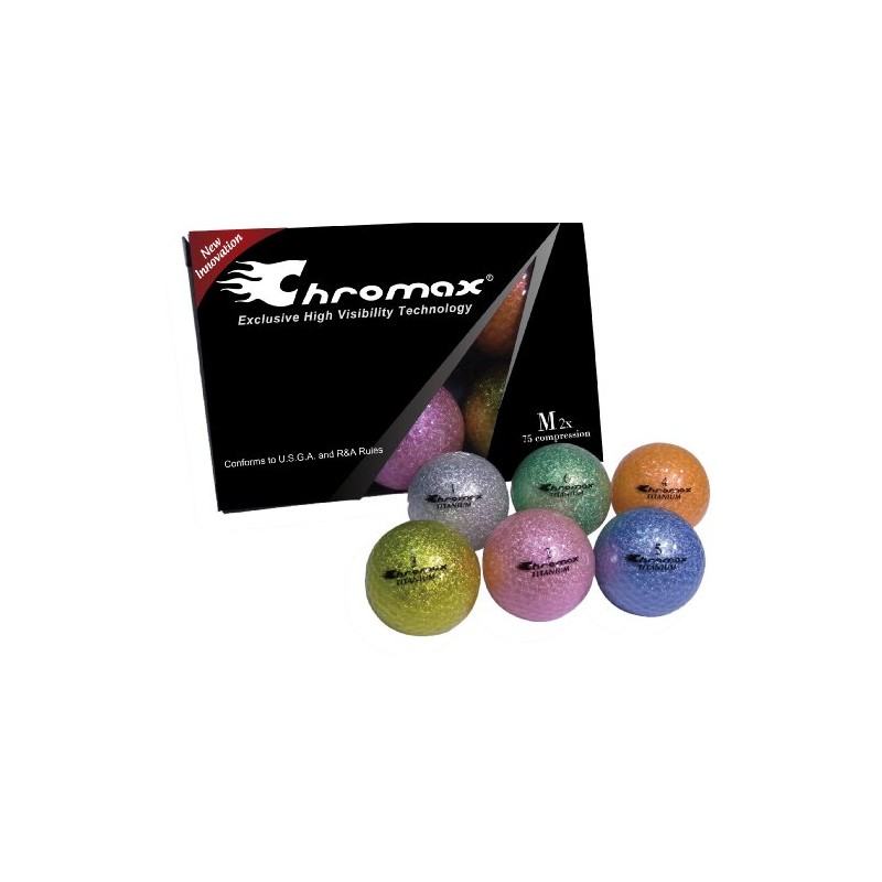 Chromax M2 75 Compression Golf Balls (Pack of 6) Assorted