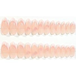 Clearly In Love French Manicure Glossy Almond Press On Nails - 24 Pieces - Artificial Nails - Valentine's Day Nails